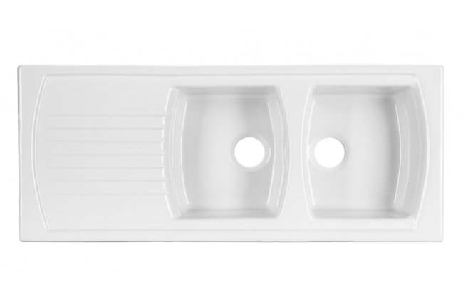 Lusitano keramic dvoudřez s odkládací plochou 1200x500